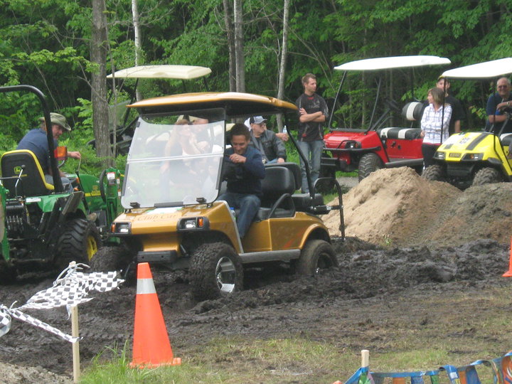 Course de car de golf
